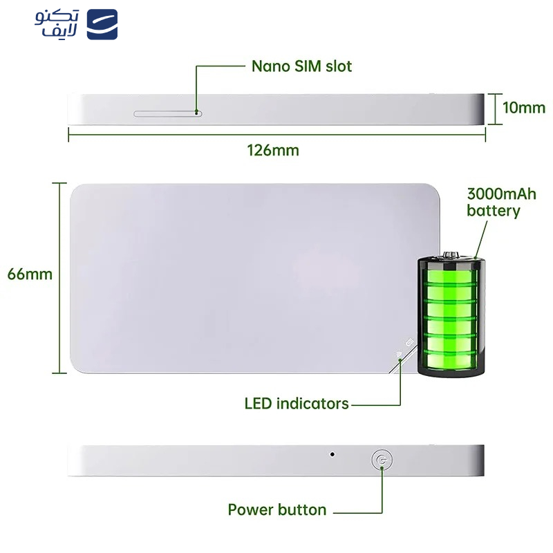 مودم 3G/4G قابل حمل کلود ایر هوآوی مدل GLMU19A02 مودم 3G/4G قابل حمل کلود ایر هوآوی مدل GLMU19A02
