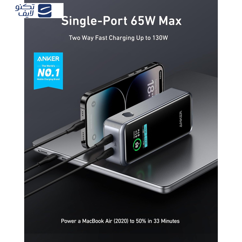 پاوربانک انکر مدل A1335 ظرفیت 12000 میلی آمپر ساعت پاوربانک انکر مدل A1335 ظرفیت 12000 میلی آمپر ساعت