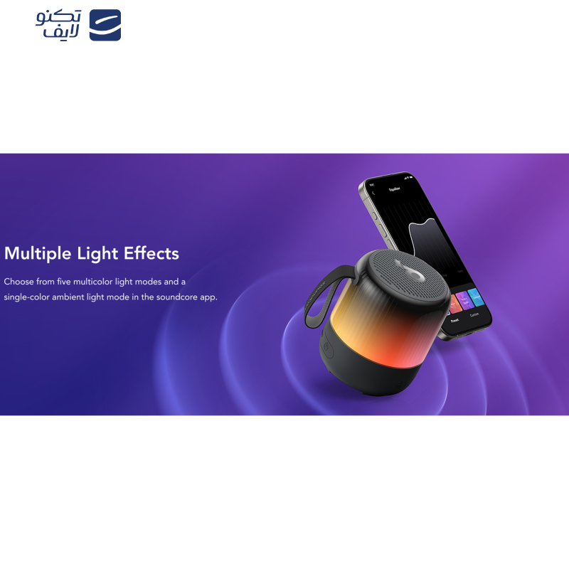 اسپیکر بلوتوثی قابل حمل انکر مدل Glow Mini A3136011 اسپیکر بلوتوثی قابل حمل انکر مدل Glow Mini A3136011