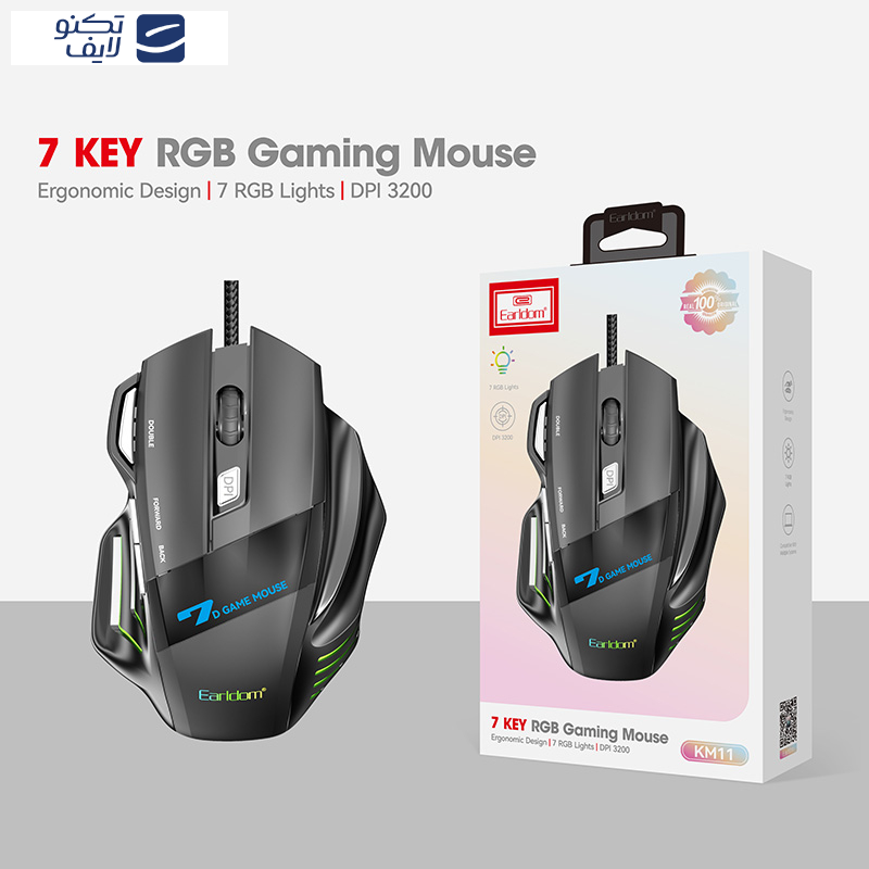 ماوس مخصوص بازی ارلدام مدل ET-KM11 ماوس مخصوص بازی ارلدام مدل ET-KM11