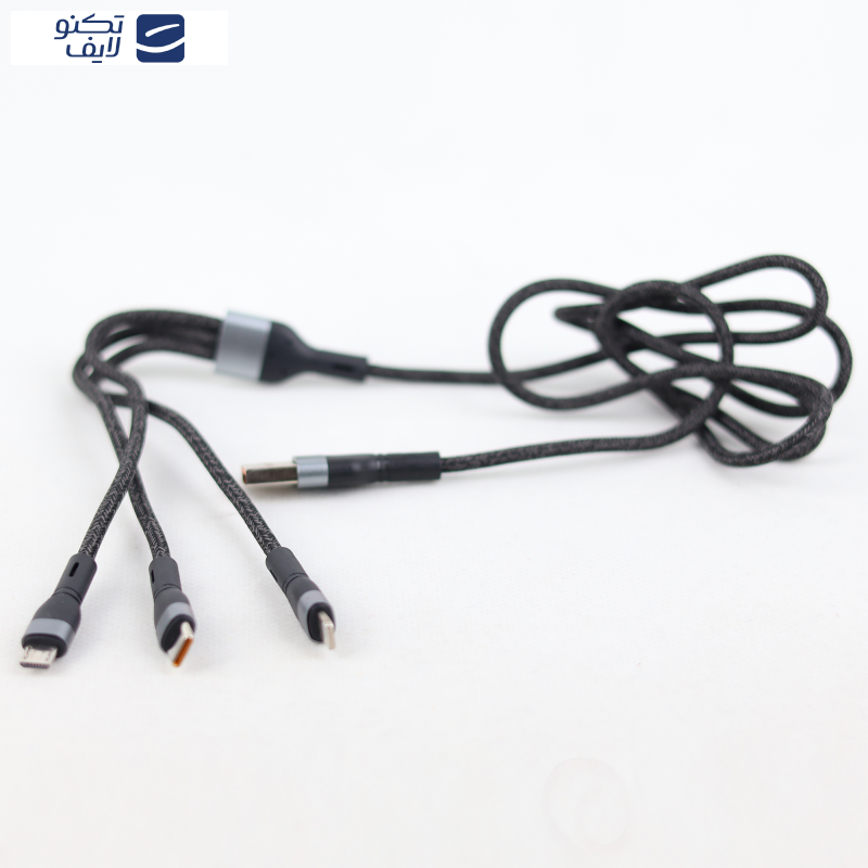 کابل تبدیل USB به لایتنینگ / USB-C / micro USB مدل SY8 طول 1.2 متر کابل تبدیل USB به لایتنینگ / USB-C / micro USB مدل SY8 طول 1.2 متر