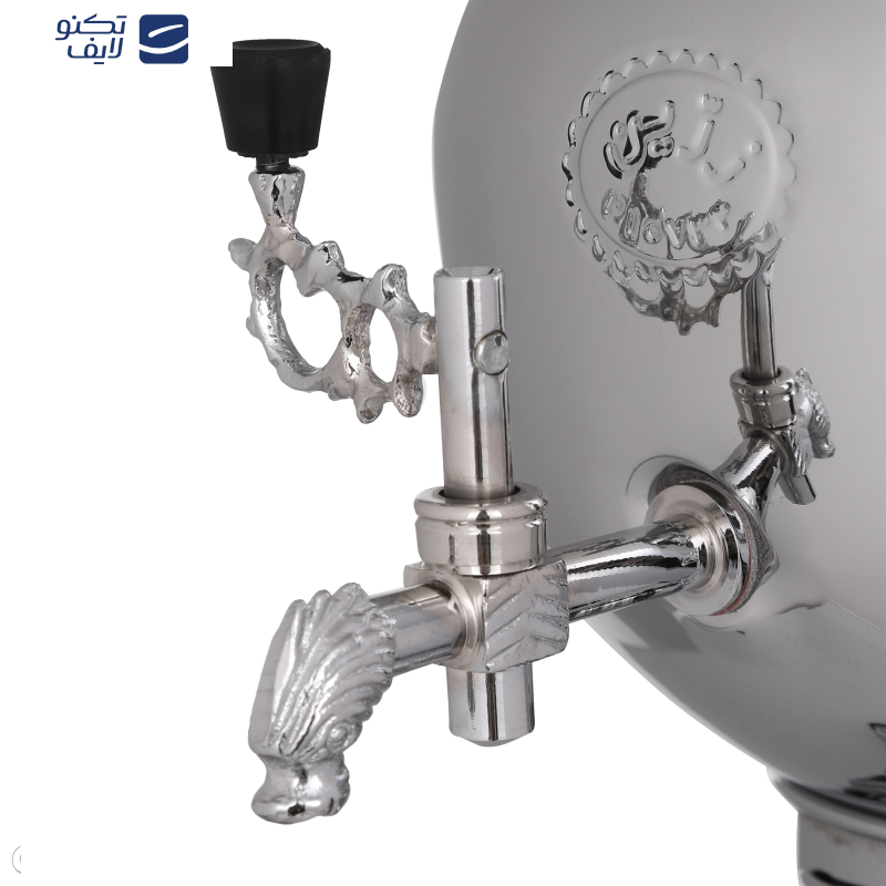 سماور گازی زرین مدل نگین ظرفیت 5 لیتر سماور گازی زرین مدل نگین ظرفیت 5 لیتر