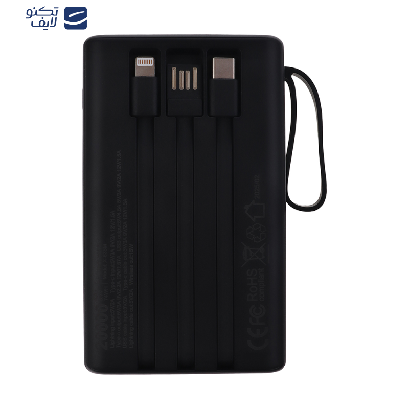 پاوربانک ایکس انرژی مدل X-828M 22.5W ظرفیت 20000 میلی آمپر ساعت پاوربانک ایکس انرژی مدل X-828M 22.5W ظرفیت 20000 میلی آمپر ساعت