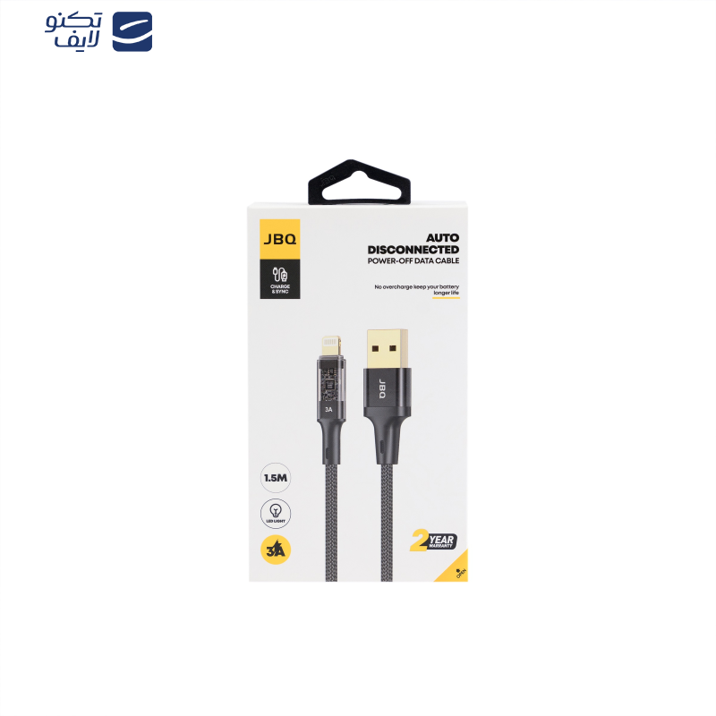 کابل تبدیل USB به لایتنینگ جی بی کیو مدل ca-728 طول 1.5 متر