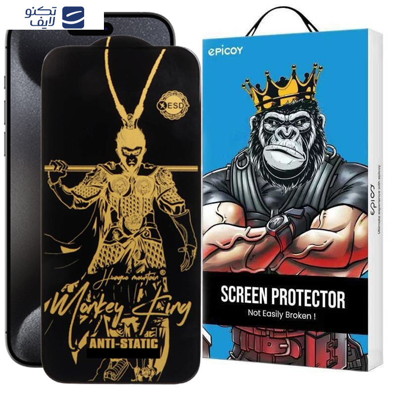 محافظ صفحه نمایش اپیکوی مدل Wukong ESD مناسب برای گوشی موبایل اپل  iPhone 15 Pro محافظ صفحه نمایش اپیکوی مدل Wukong ESD مناسب برای گوشی موبایل اپل  iPhone 15 Pro