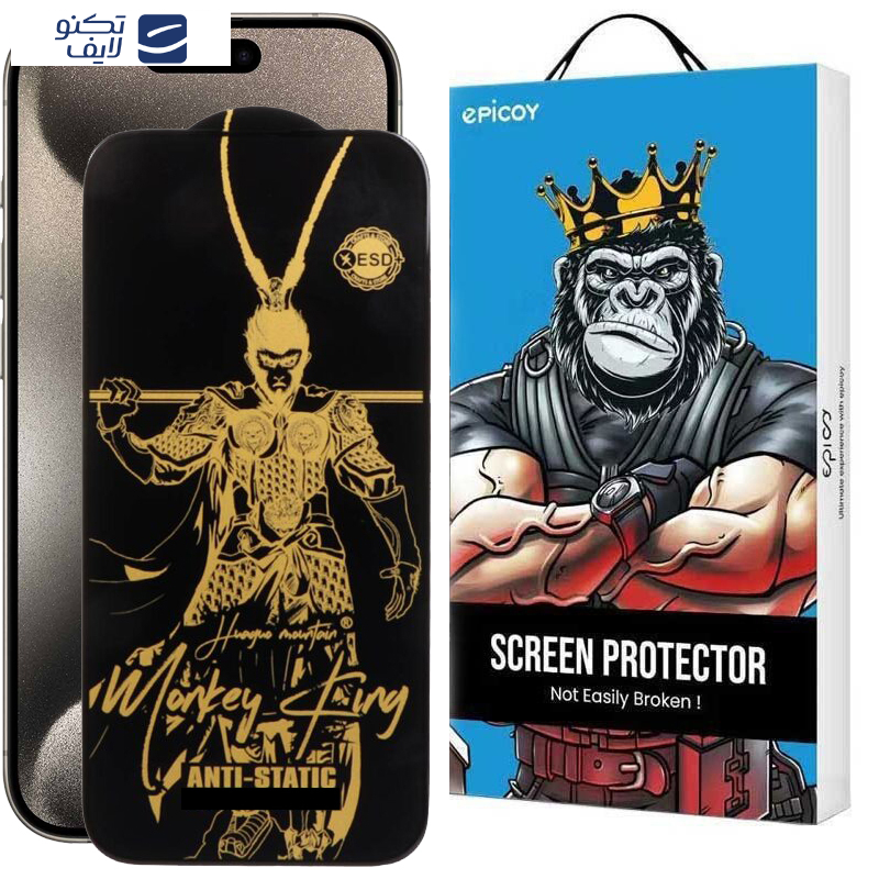 محافظ صفحه نمایش اپیکوی مدل Wukong ESD مناسب برای گوشی موبایل  اپل iPhone 15 Pro Max محافظ صفحه نمایش اپیکوی مدل Wukong ESD مناسب برای گوشی موبایل  اپل iPhone 15 Pro Max