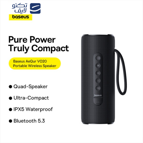 اسپیکر بلوتوثی قابل حمل بیسوس مدل AeQur VO20 اسپیکر بلوتوثی قابل حمل بیسوس مدل AeQur VO20