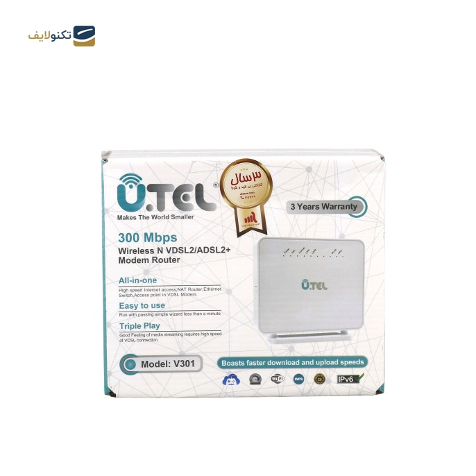 gallery-مودم روتر یوتل VDSL2/ADSL2 Plus بی سیم مدل V301-gallery-0-TLP-11178_cb5d990a-abcf-45c3-9192-52e082941c86.png gallery-مودم روتر یوتل VDSL2/ADSL2 Plus بی سیم مدل V301-gallery-0-TLP-11178_cb5d990a-abcf-45c3-9192-52e082941c86.png