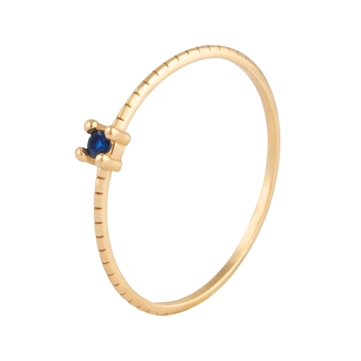 انگشتر طلای زنانه 18 عیار بان گالری مدل سولیتر راه راه سورمه ای انگشتر طلای زنانه 18 عیار بان گالری مدل سولیتر راه راه سورمه ای