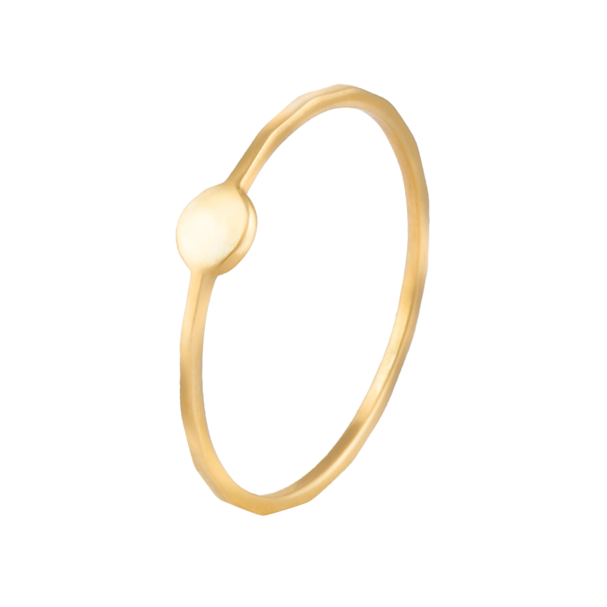 انگشتر طلای زنانه 18 عیار بان گالری مدل مینیمال دایره همرد