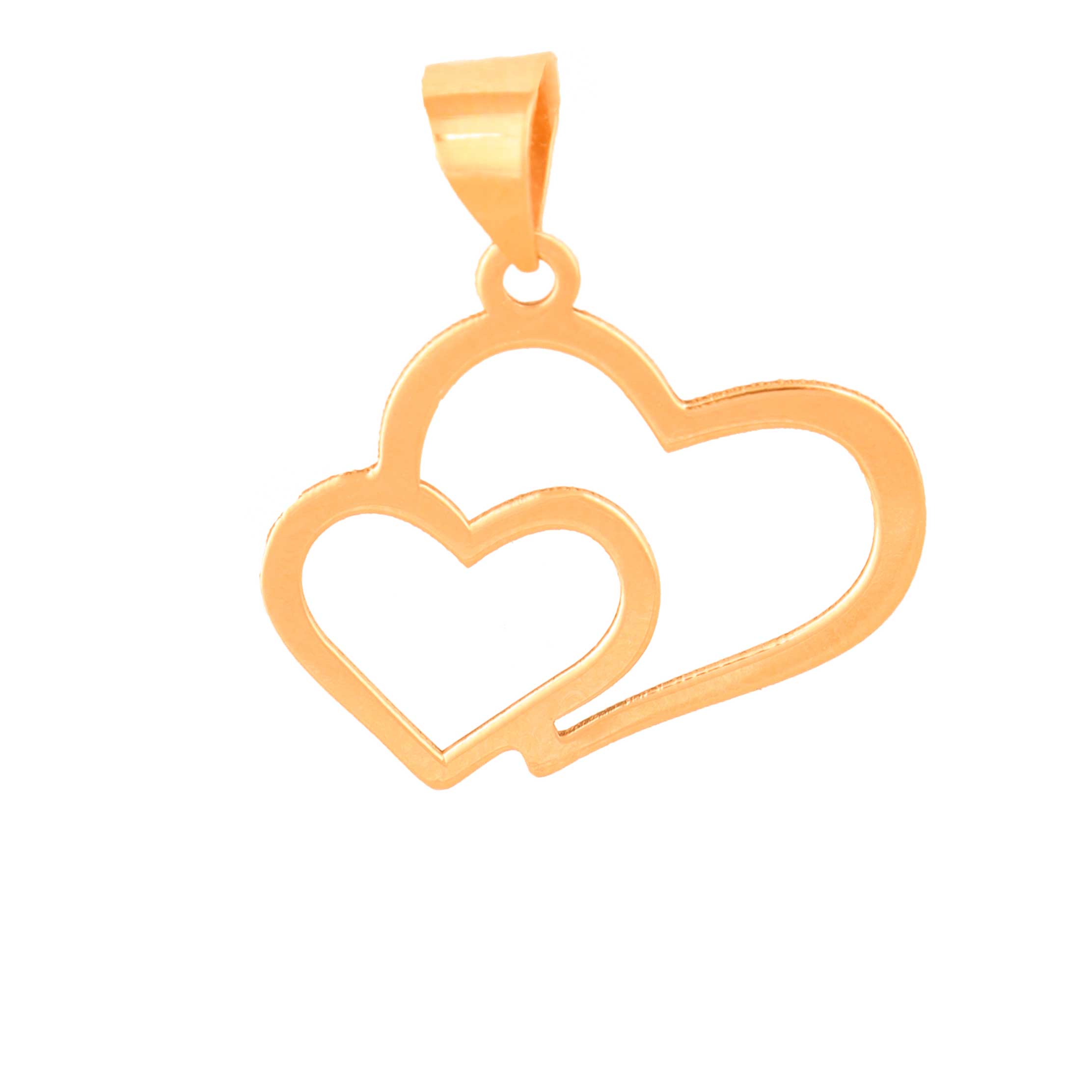 پلاک طلا 18عیار زنانه طرح دو قلب پلاک طلا 18عیار زنانه طرح دو قلب