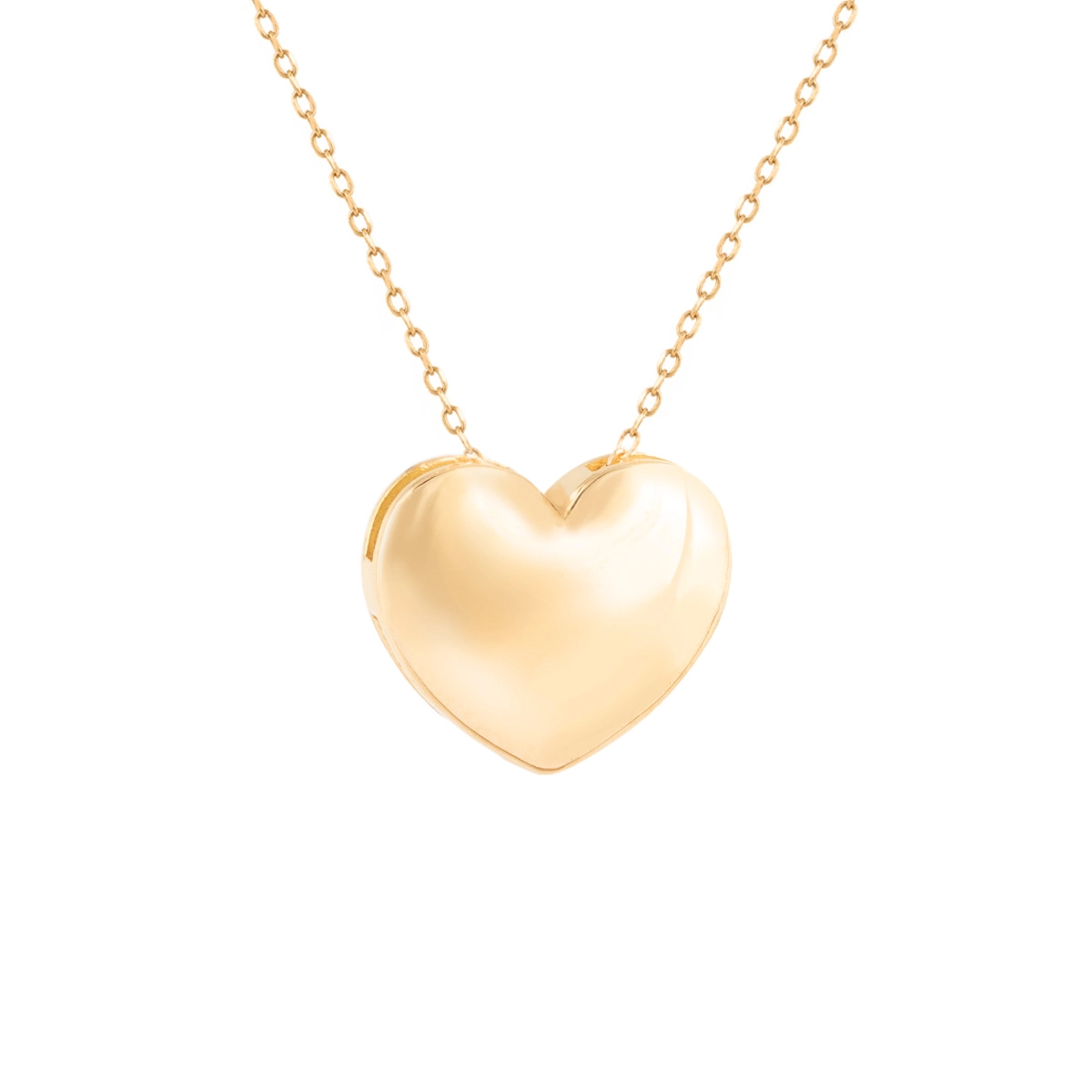 گردنبند طلای زنانه 18 عیار بان گالری مدل قلب دامله آمارا