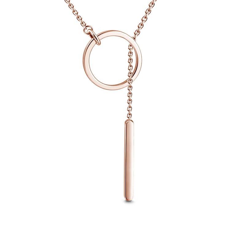 گردنبند طلا 18عیار زنانه طرح دایره و مستطیل کراواتی گردنبند طلا 18عیار زنانه طرح دایره و مستطیل کراواتی