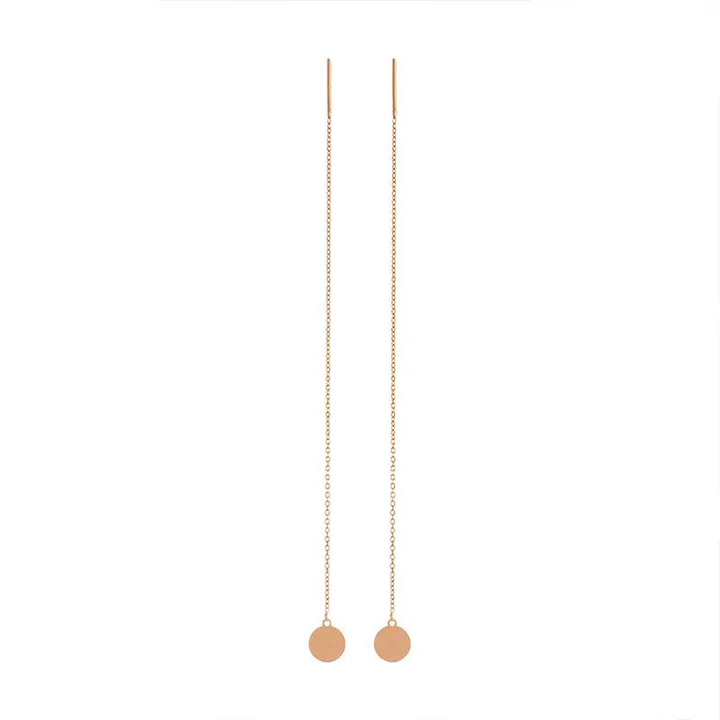 گوشواره طلا 18عیار طرح بخیه دایره تو پر