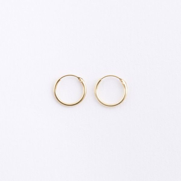 گوشواره حلقه ای کوچک قطر 1.3 سانت طلا 18 عیار گوشواره حلقه ای کوچک قطر 1.3 سانت طلا 18 عیار