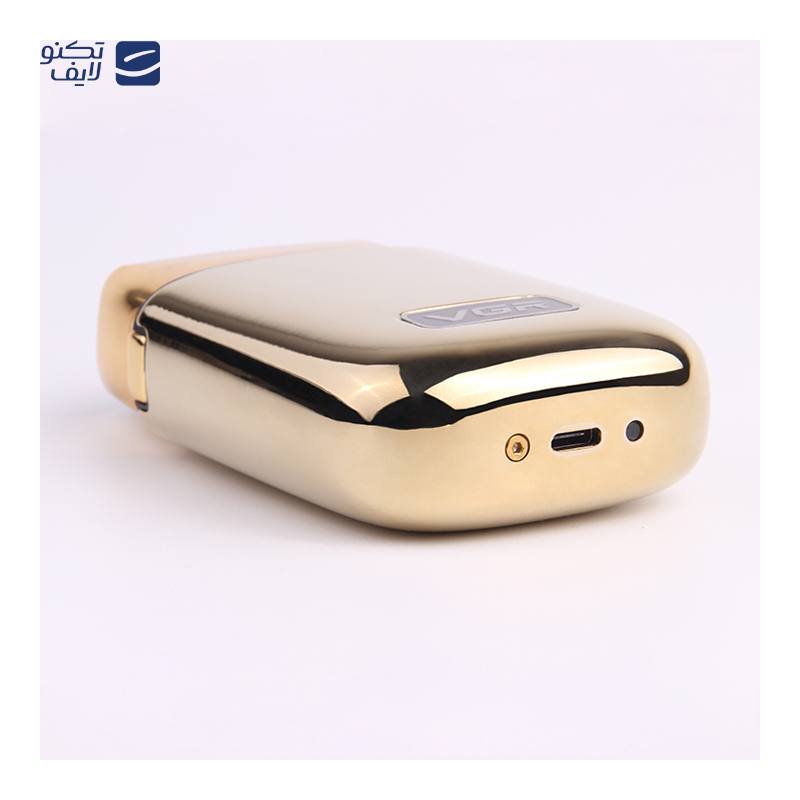 ماشین اصلاح موی صورت وی جی ار مدل V 398، اصلاح به صورت صفر زن، منبع انرژی باتری، تکنولوژی اصلاح به صورت فویلی، مدت زمان شارژ 120 دقیقه و مدت زمان استفاده پس از شارژ 120 دقیقه، به همراه کیف نگهداری، برس تمیزکننده، قابل استفاده به صورت با سیم و بی سیم