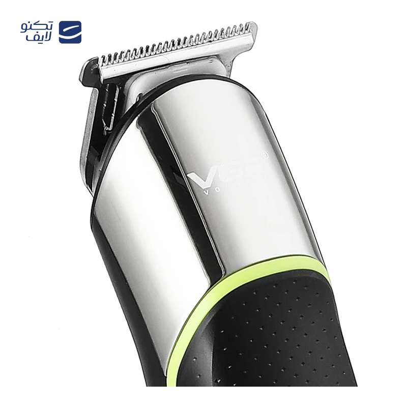 ماشین اصلاح موی صورت وی جی ار مدل 306، اصلاح به صورت صفر زن، استفاده به صورت خشک و مرطوب، منبع انرژی باتری، تکنولوژی اصلاح به صورت برش چرخشی، مدت زمان شارژ 90 دقیقه و مدت زمان استفاده پس از شارژ 90 دقیقه، به همراه برس تمیزکننده، ضد آب