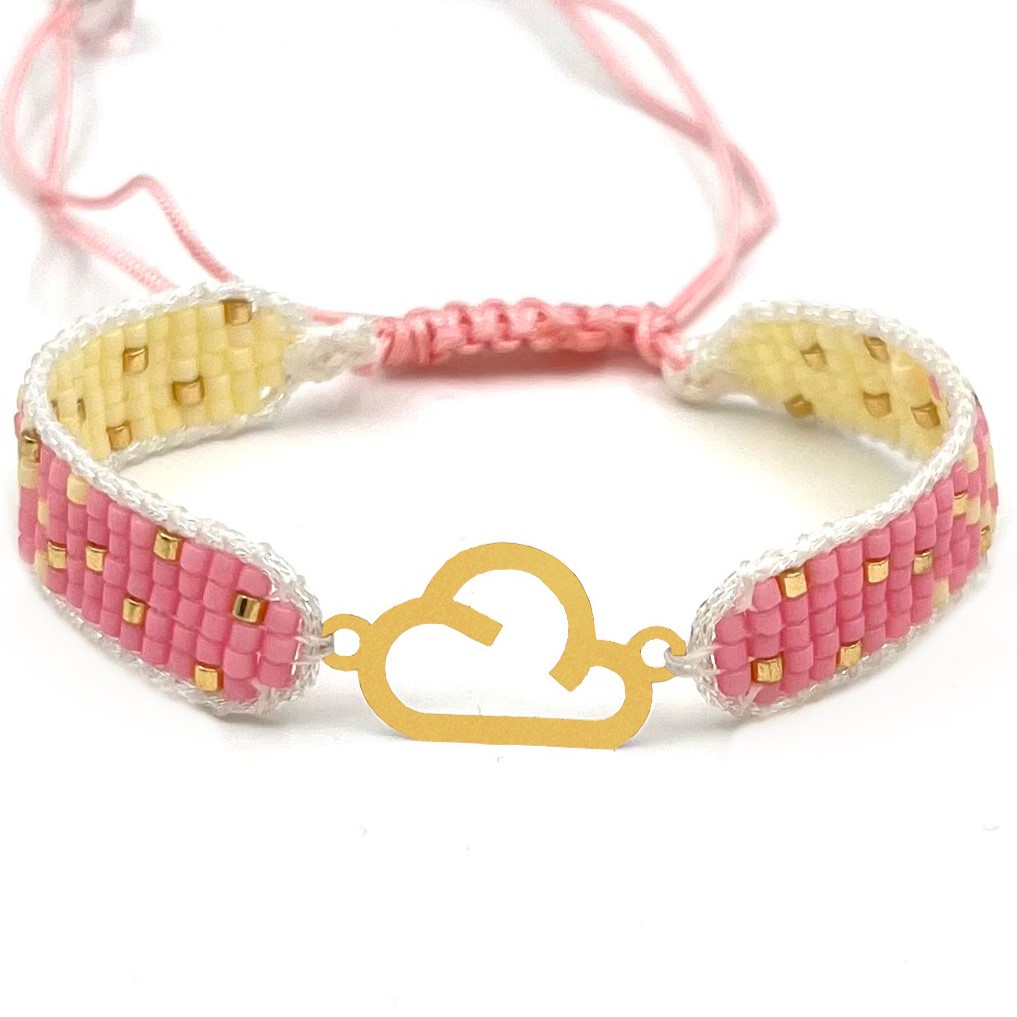 دستنبد طلا زنانه با پلاک طلا میوکی دیانا گالری کد09021