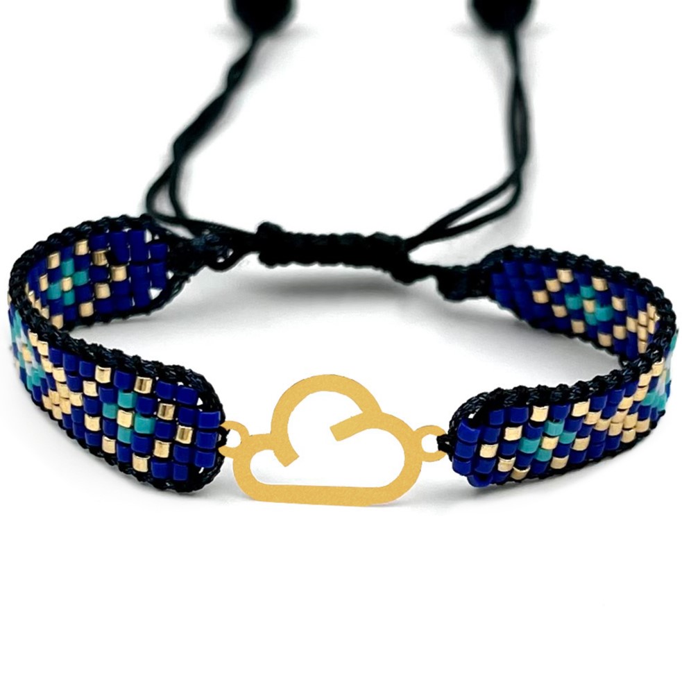 دستنبد طلا زنانه با پلاک طلا میوکی دیانا گالری کد04021