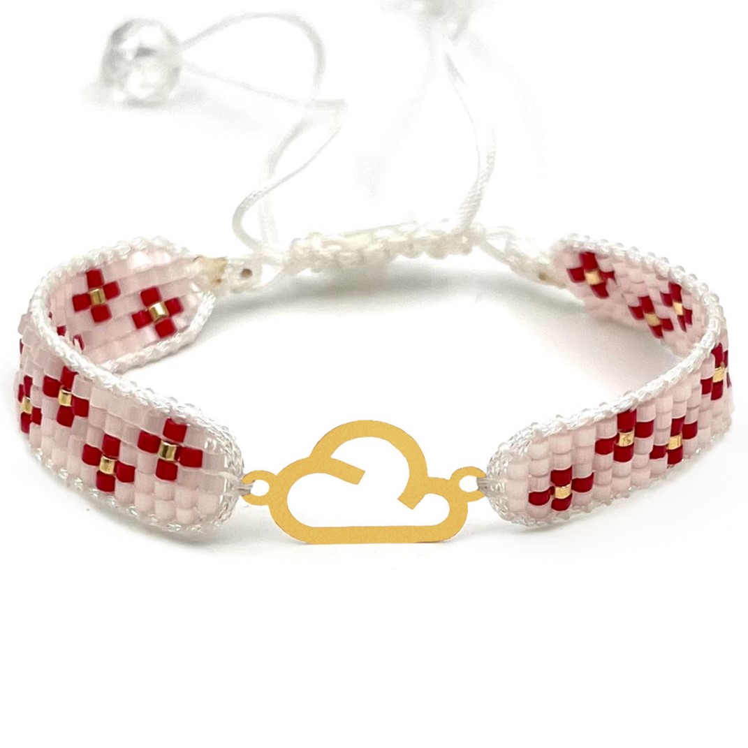 دستنبد طلا زنانه با پلاک طلا میوکی دیانا گالری کد03021