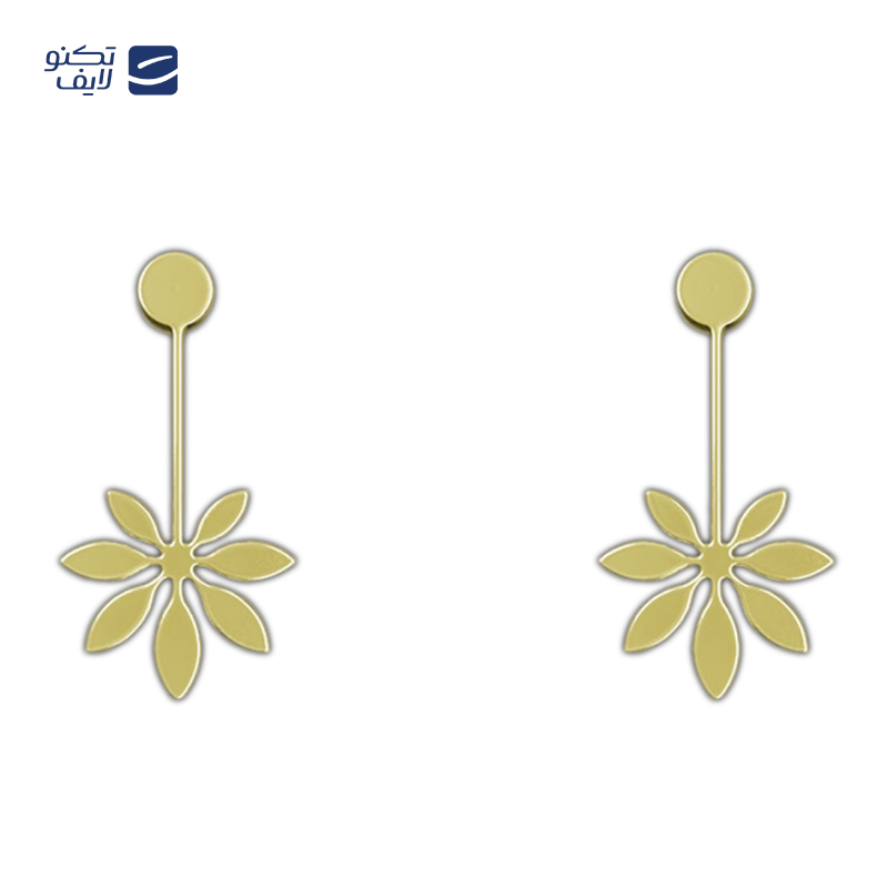 گوشواره طلا 18 عیار زنانه مدوپد مدل گل کد GA1-11112