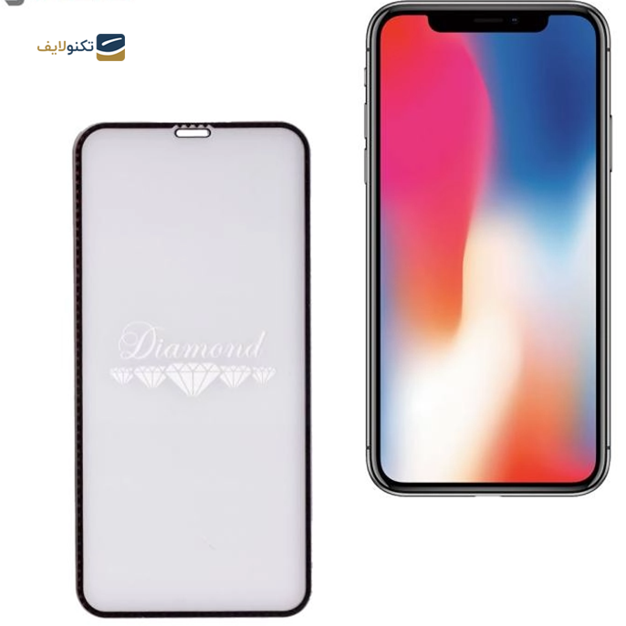 گلس گوشی اپل آیفون X بوف 5D مدل Diamond گلس گوشی اپل آیفون X بوف 5D مدل Diamond