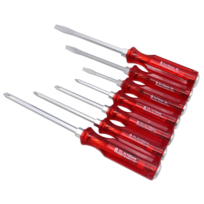 پیچ گوشتی ضربه خور دوسو و چهارسو اس تی ای مدل YP-07S مجموعه 7 عددی پیچ گوشتی ضربه خور دوسو و چهارسو اس تی ای مدل YP-07S مجموعه 7 عددی