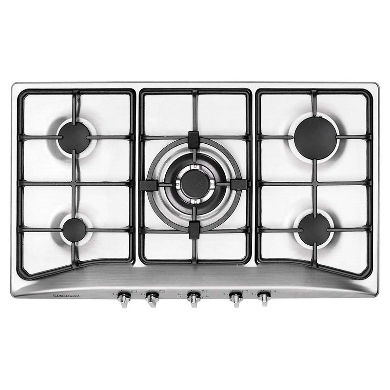 اجاق گاز صفحهای پنج شعله استیل البرز مدل S5906 اجاق گاز صفحهای پنج شعله استیل البرز مدل S5906