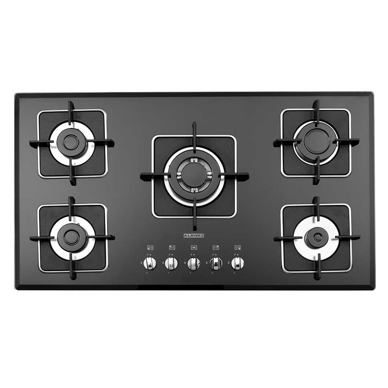 اجاق گاز صفحهای پنج شعله استیل البرز مدل G-5960 اجاق گاز صفحهای پنج شعله استیل البرز مدل G-5960