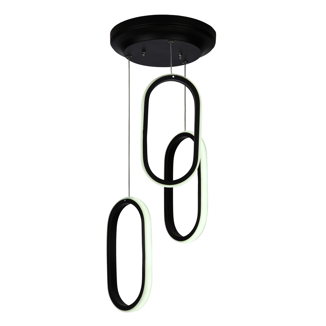 لوستر مدرن سقفی اتاق چشمه نور مدل L6407/3BK آفتابی لوستر مدرن سقفی اتاق چشمه نور مدل L6407/3BK آفتابی