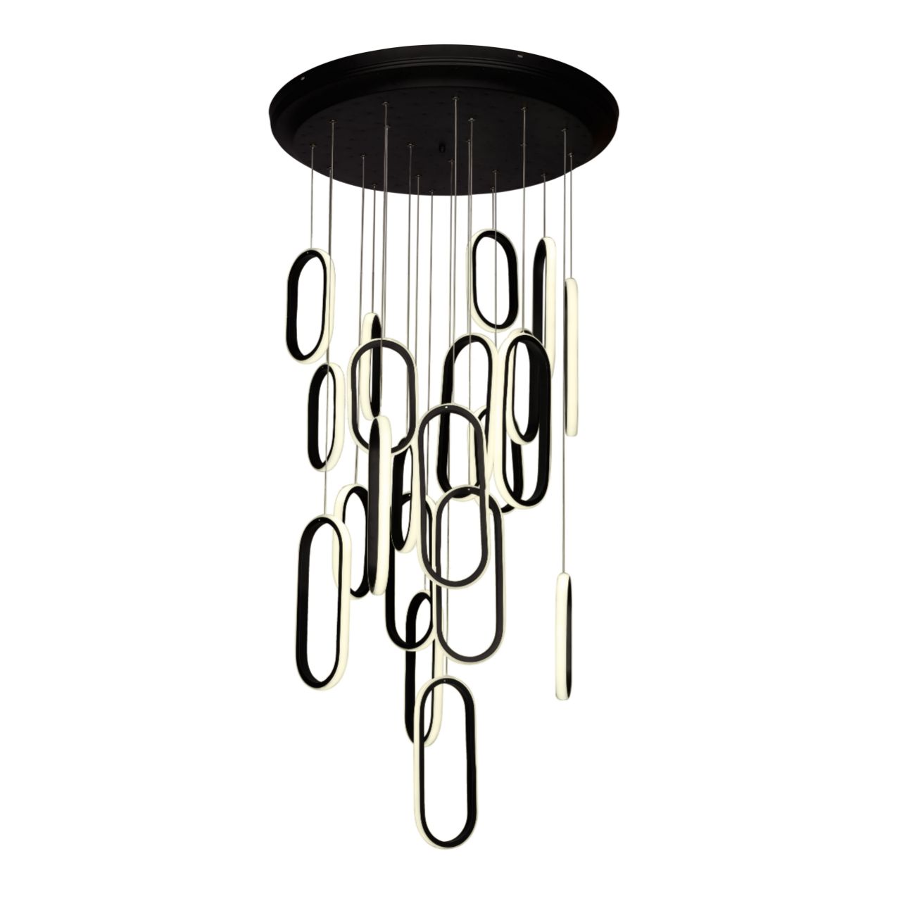 لوستر مدرن سقفی اتاق چشمه نور مدل L6412/21BK آفتابی