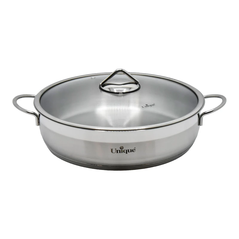 تابه یونیک استیل مدل درب دار کد 9947 سایز 32 تابه یونیک استیل مدل درب دار کد 9947 سایز 32