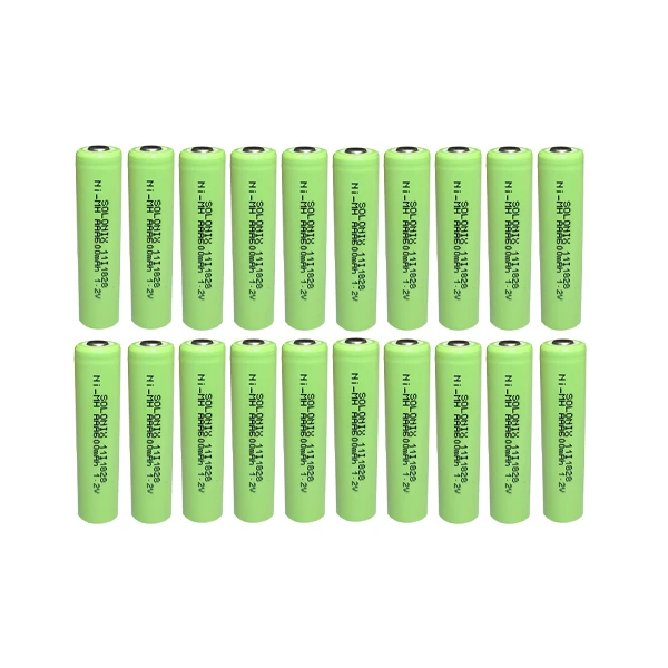 باتری نیم قلمی قابل شارژ سولونیکس مدل Ni-MH 600mAh FLAT مجموعه 20 عددی باتری نیم قلمی قابل شارژ سولونیکس مدل Ni-MH 600mAh FLAT مجموعه 20 عددی