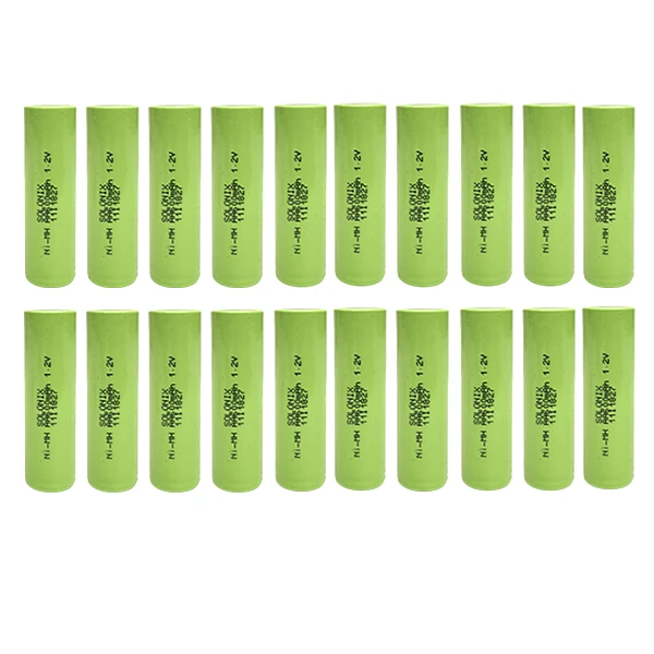 باتری قلمی قابل شارژ سولونیکس مدل Ni-MH صنعتی 600mAh بسته 20 عددی باتری قلمی قابل شارژ سولونیکس مدل Ni-MH صنعتی 600mAh بسته 20 عددی