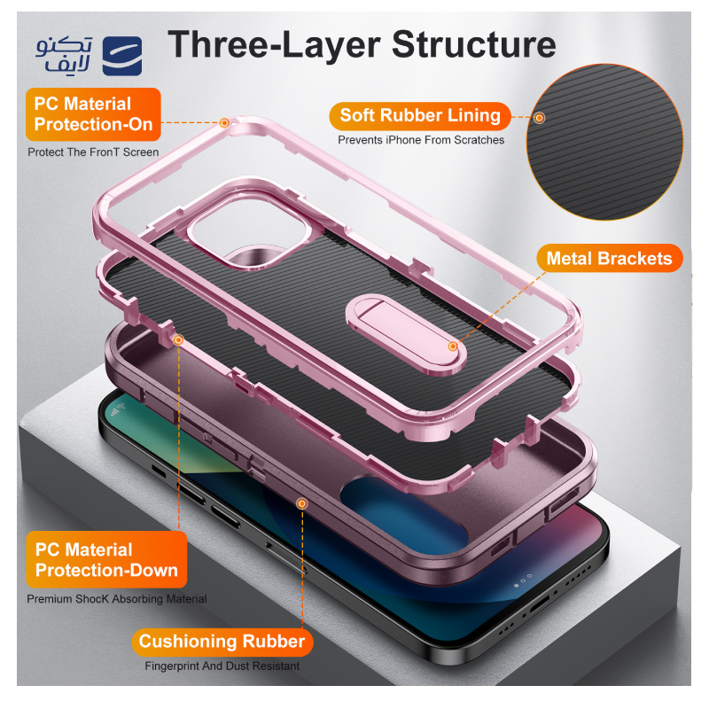 gallery-کاور گوشی اپل iPhone 13 مدل Combo Hard PC Shockproof Armor copy.png
