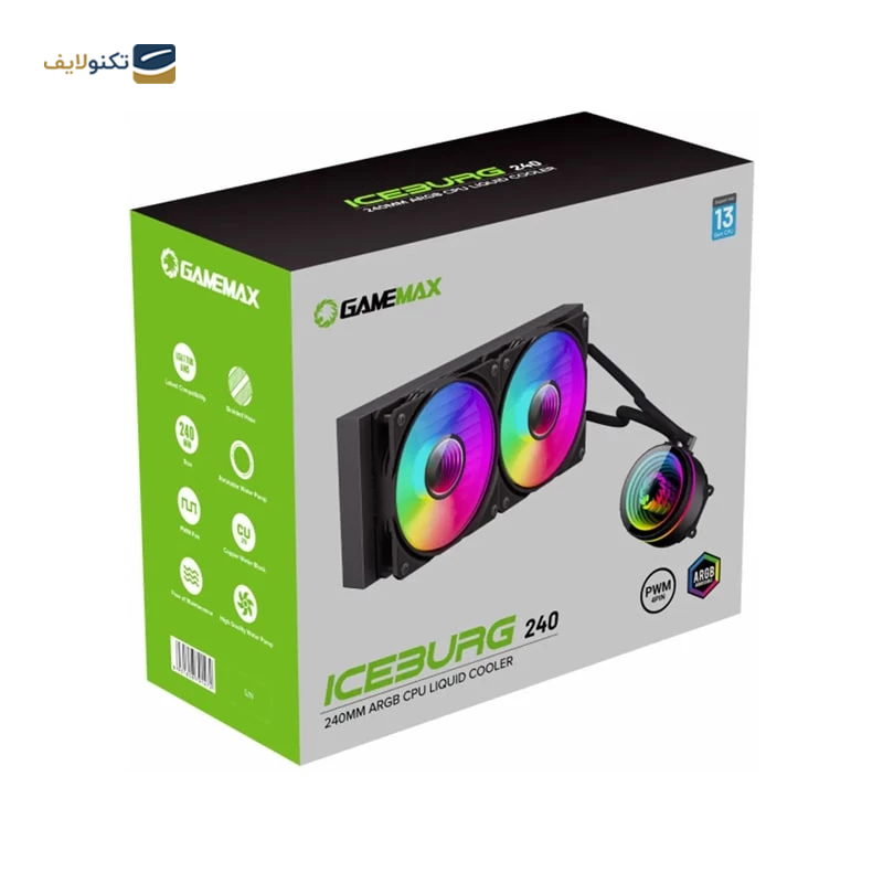 سیستم خنک کننده آبی گیم مکس مدل IceBurg 240 Infinity  سیستم خنک کننده آبی گیم مکس مدل IceBurg 240 Infinity