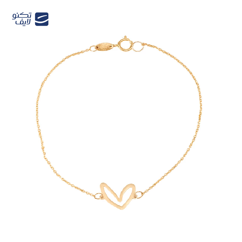 دستبند طلا 18 عیار طرح قلب فرماتیک دستبند طلا 18 عیار طرح قلب فرماتیک