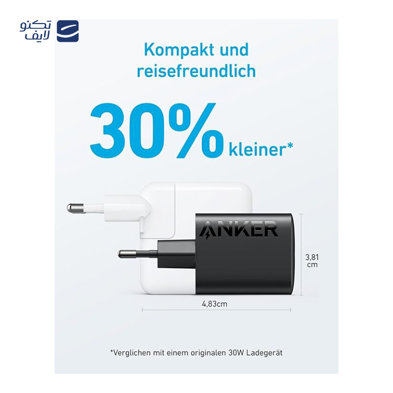 شارژر دیواری 30 وات انکر مدل A2640 به همراه کابل USB-C شارژر دیواری 30 وات انکر مدل A2640 به همراه کابل USB-C
