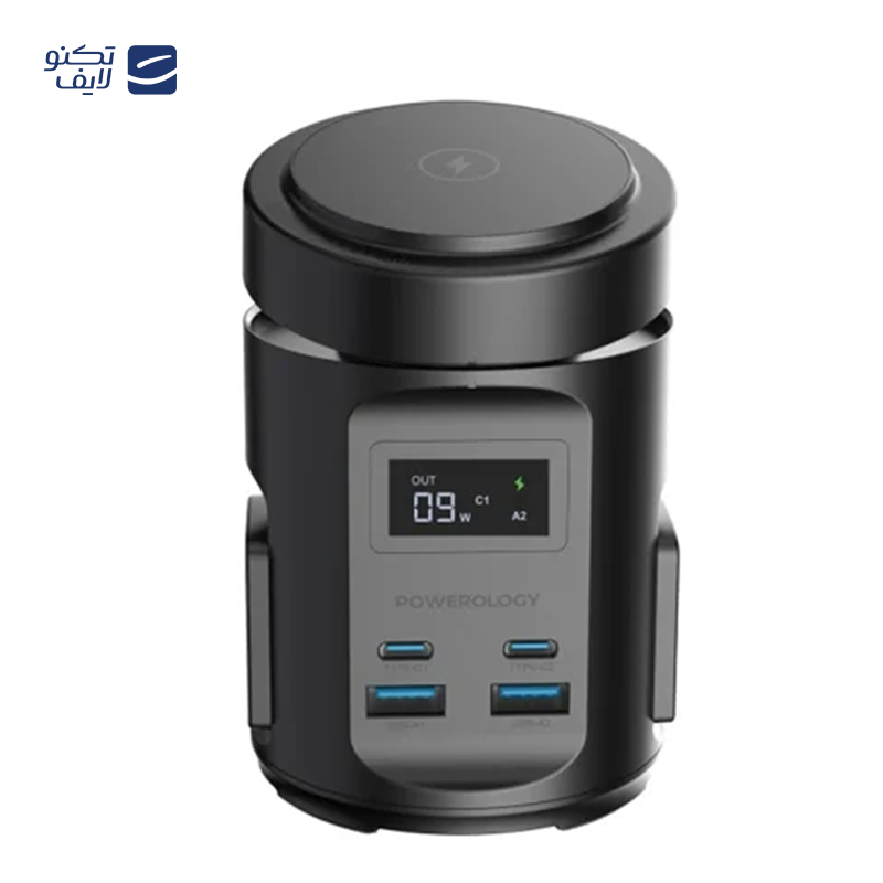 gallery-چندراهی برق پاورولوجی مدل 12 AC Sockets GaN Tower Hub PWCUQC025BK copy.png