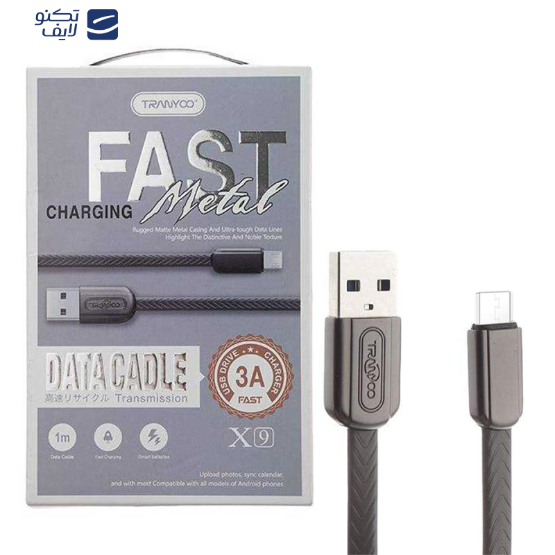 کابل تبدیل USB به MicroUSB ترانیو مدل X9-V طول 1 متر کابل تبدیل USB به MicroUSB ترانیو مدل X9-V طول 1 متر