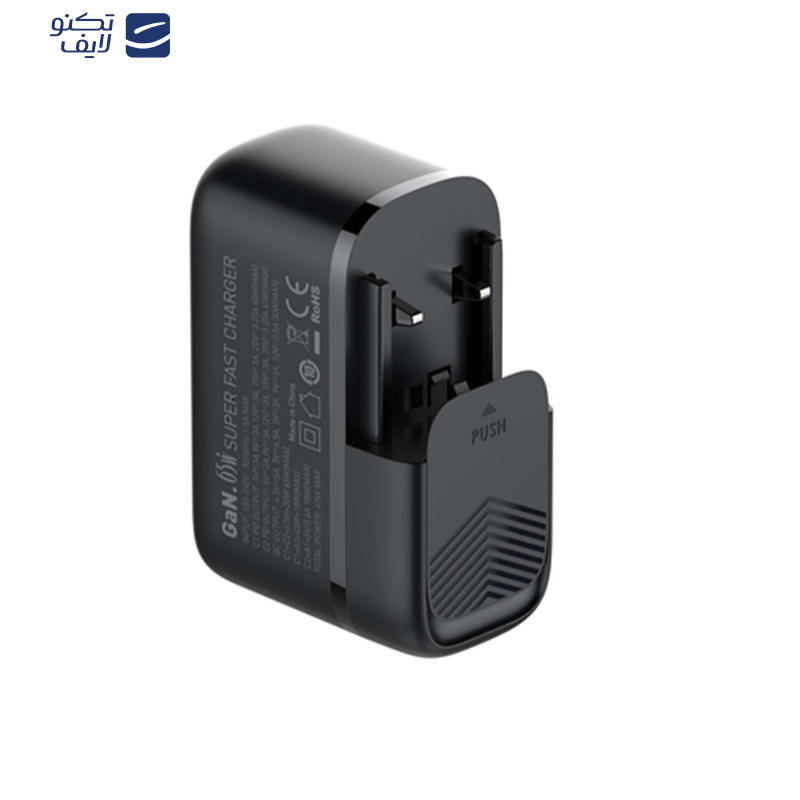 شارژر دیواری 65 وات الدینیو مدل Q366 شارژر دیواری 65 وات الدینیو مدل Q366