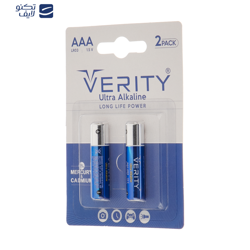 باتری نیم قلمی وریتی مدل LR03-U Ultra Alkaline بسته دو عددی باتری نیم قلمی وریتی مدل LR03-U Ultra Alkaline بسته دو عددی