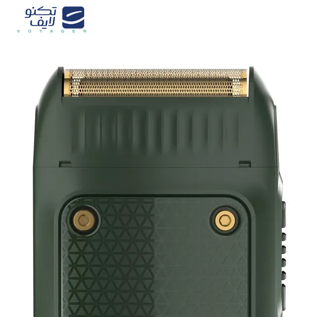 ماشین اصلاح موی صورت وی جی ار مدل V-353، اصلاح به صورت صفر زن، منبع انرژی باتری، تکنولوژی اصلاح به صورت فویلی، به همراه برس تمیزکننده، کابل شارژ و درپوش محافظ