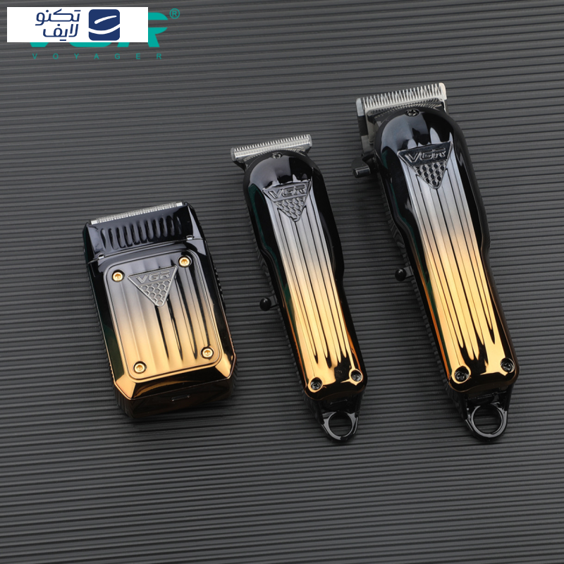 ماشین اصلاح موی سر و صورت شارژی وی جی ار مدل V-644 مجموعه سه عددی ماشین اصلاح موی سر و صورت شارژی وی جی ار مدل V-644 مجموعه سه عددی