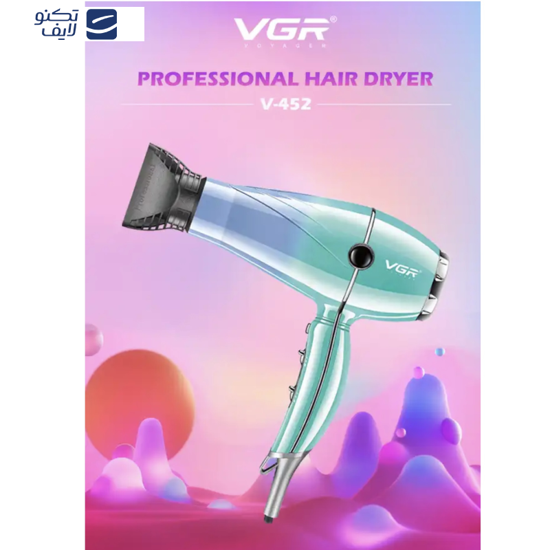 سشوار حرفه ای وی جی ار مدل V-452 سشوار حرفه ای وی جی ار مدل V-452