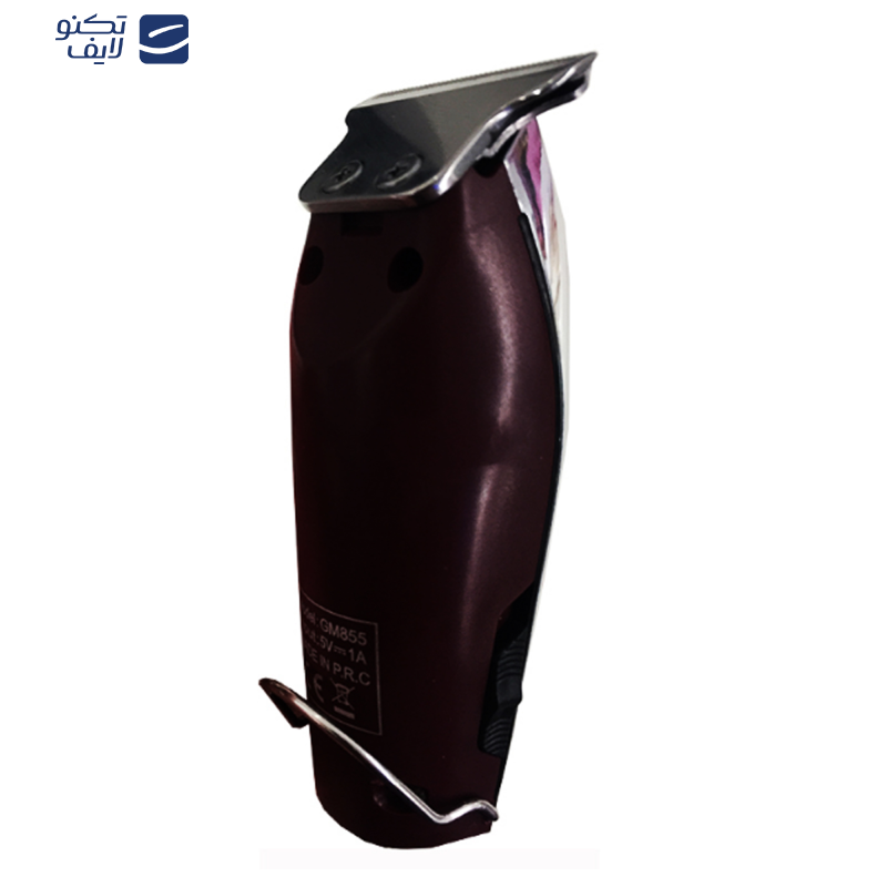 ماشین اصلاح موی سر و صورت جیمی مدل GM 855، اصلاح به صورت خطزن، منبع انرژی برق، تکنولوژی اصلاح به صورت برش مستقیم، اندازه اصلاح 0.4 میلیمتر، مدت زمان شارژ 120 دقیقه و مدت زمان استفاده پس از شارژ 120 دقیقه، قابلیت تنظیم سرعت، سری قابل شستوشو ماشین اصلاح موی سر و صورت جیمی مدل GM 855، اصلاح به صورت خطزن، منبع انرژی برق، تکنولوژی اصلاح به صورت برش مستقیم، اندازه اصلاح 0.4 میلیمتر، مدت زمان شارژ 120 دقیقه و مدت زمان استفاده پس از شارژ 120 دقیقه، قابلیت تنظیم سرعت، سری قابل شستوشو