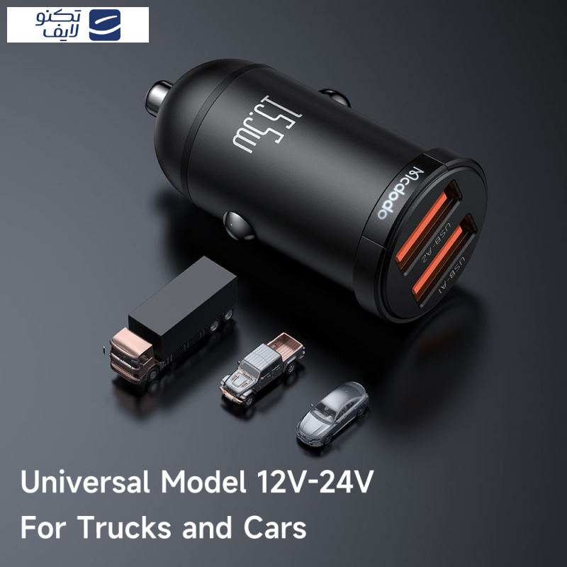 شارژر فندکی 15.5 وات مک دودو مدل CC-295 شارژر فندکی 15.5 وات مک دودو مدل CC-295