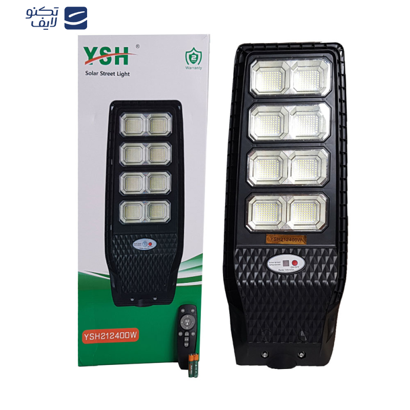 چراغ خیابانی خورشیدی 400 وات وای اس اچ مدل YSH212 چراغ خیابانی خورشیدی 400 وات وای اس اچ مدل YSH212