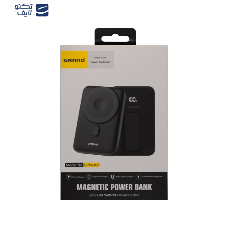 پاوربانک گرنداسکای مدل GPW-100 ظرفیت 10000 میلی آمپر ساعت پاوربانک گرنداسکای مدل GPW-100 ظرفیت 10000 میلی آمپر ساعت