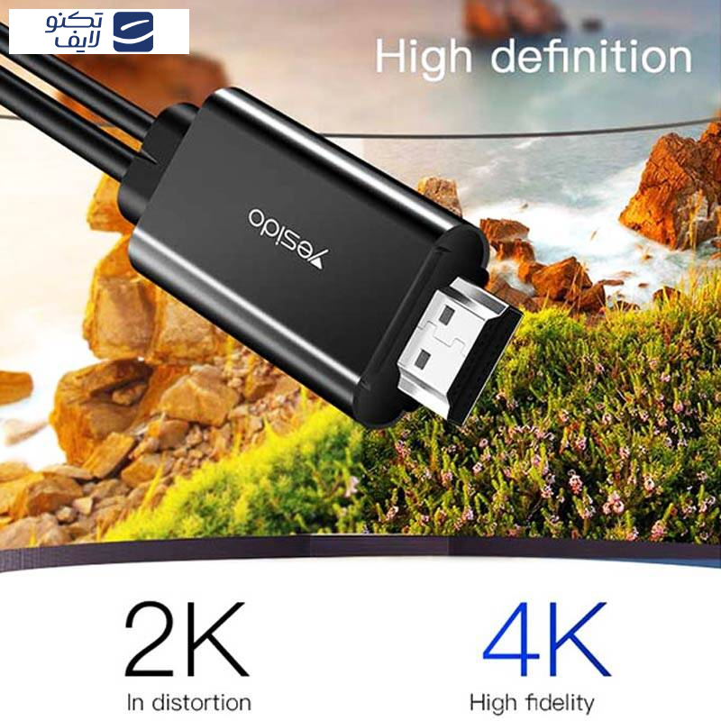 کابل تبدیل USB-C به HDMI / USB یسیدو مدل HM03 طول 1.8 متر کابل تبدیل USB-C به HDMI / USB یسیدو مدل HM03 طول 1.8 متر